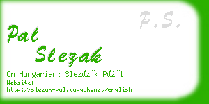 pal slezak business card